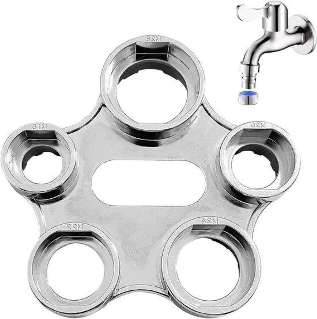 Clé multifonctionnelle 10 en 1 pour purge de robinet et réglage débit