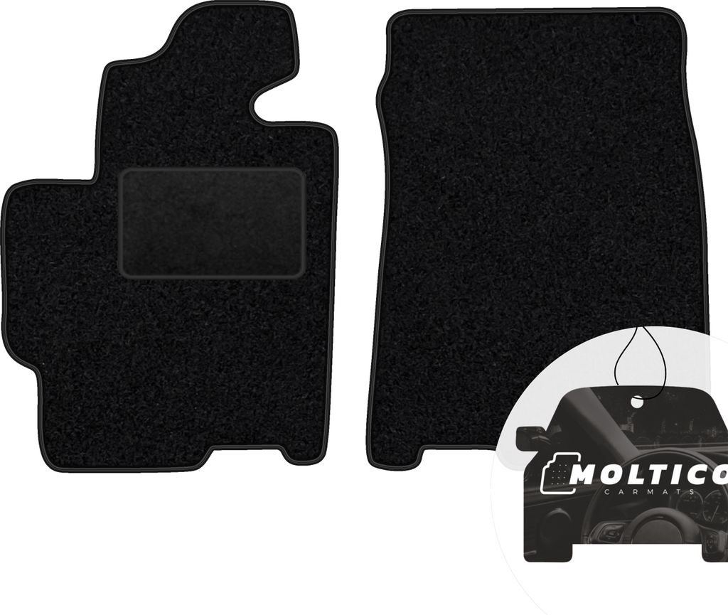 moto-MOLTICO Vorne Fußmatten Auto Velours Autoteppiche Schwarz Automatten Set 2-teilig passend für Mazda Premacy 1999-2005
