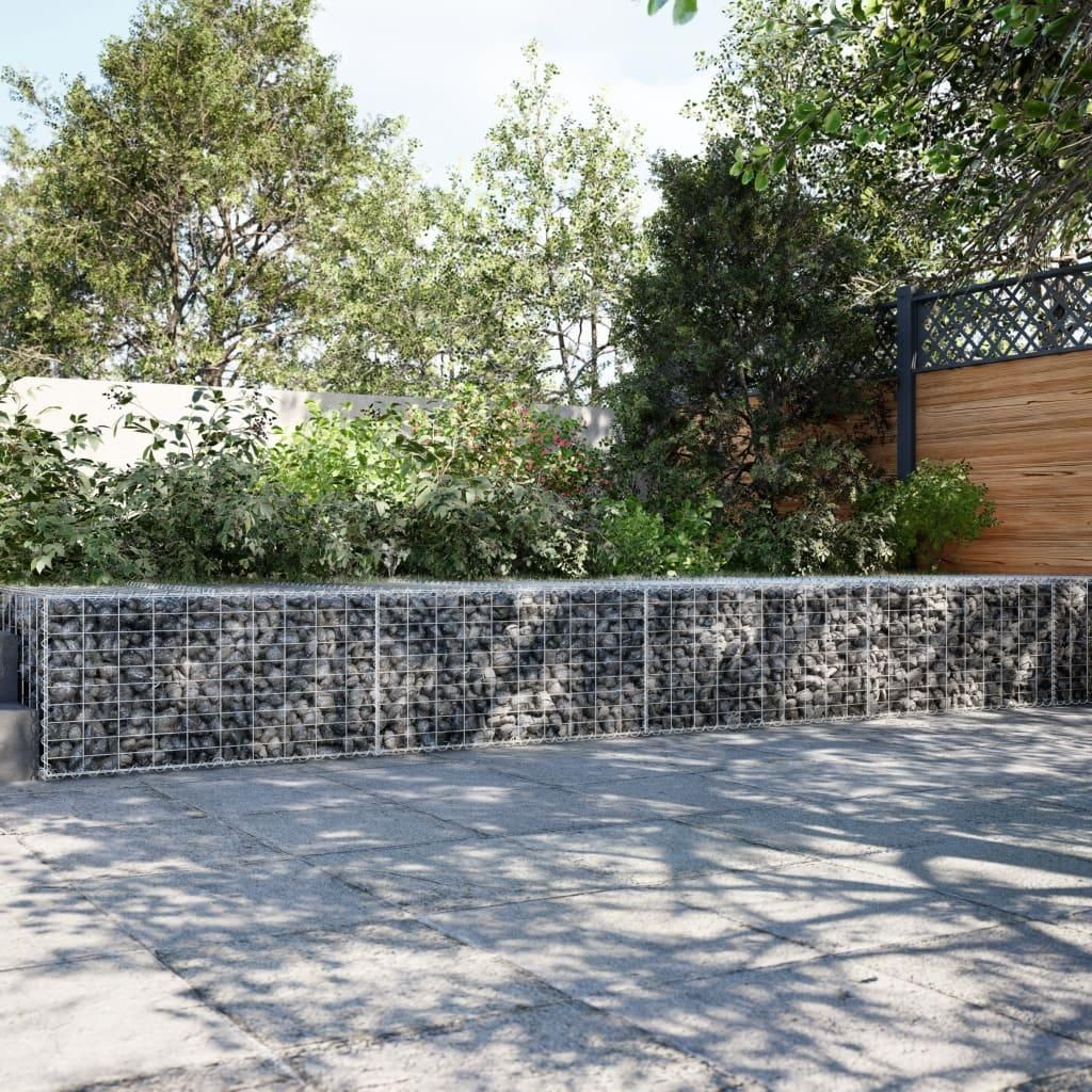 vidaXL Gabion z pokrywą 400x100x50 cm Ocynkowane żelazo Zdjęcie produktu 