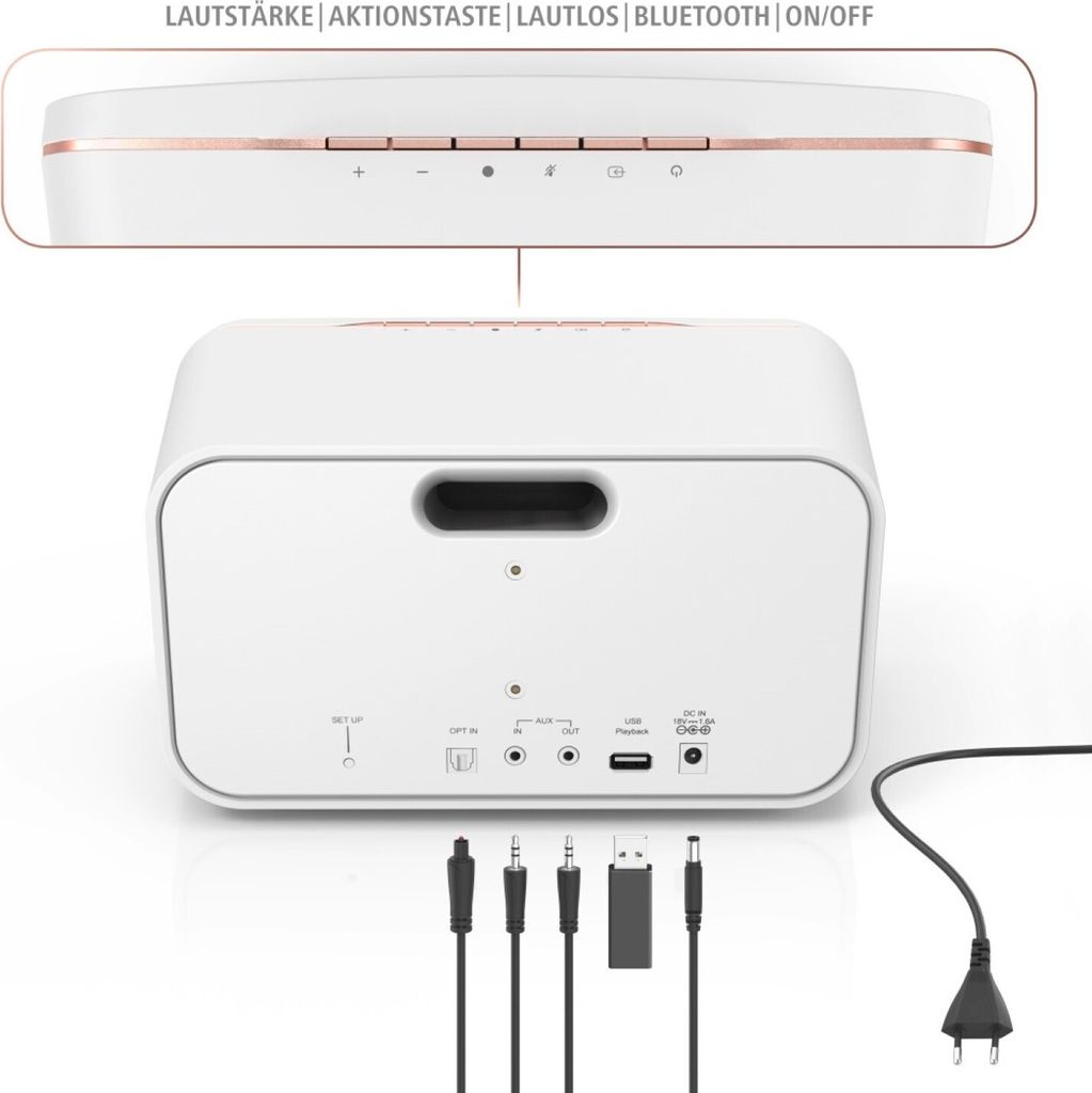 Hama Smart-Speaker "SIRIUM2000AMBT", Alexa/Bluetooth®, Weiß Produktbild 5