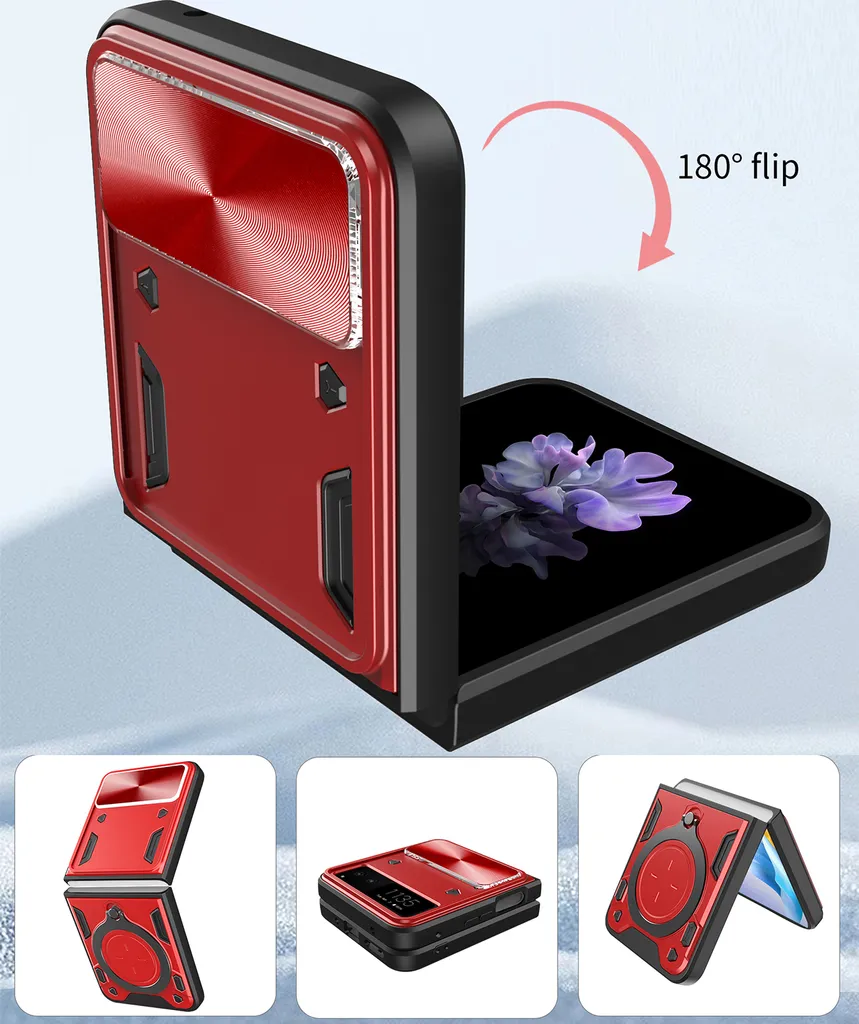 Custodia In Pelle Per Motorola Razr 40 Con Cornice PC: Protezione Pieghevole 180° (Gialla)