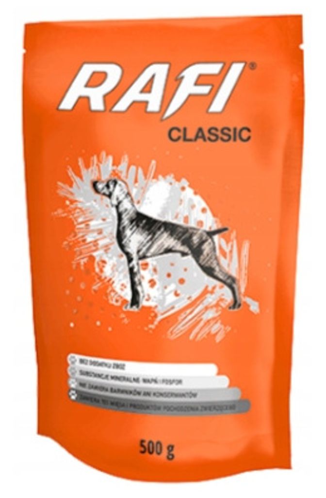 Rafi Mokra karma dla Psów Classic Bez zbóż, 500g
