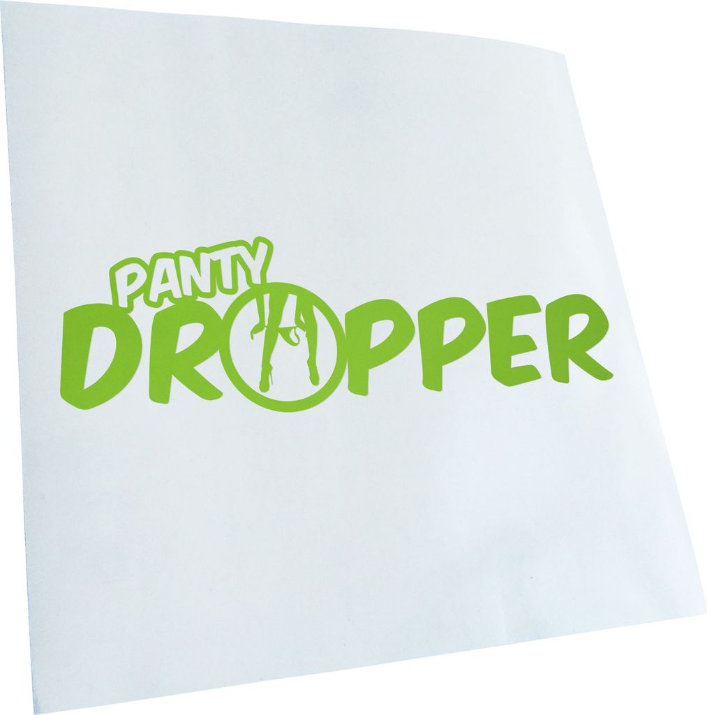 Kiwistar - Autoaufkleber - lindgrün - 30 x 9 cm - Panty Dropper - Heckscheibenaufkleber - Aufkleber für Auto Kfz Fahrrad, LKW, Truck Mofa