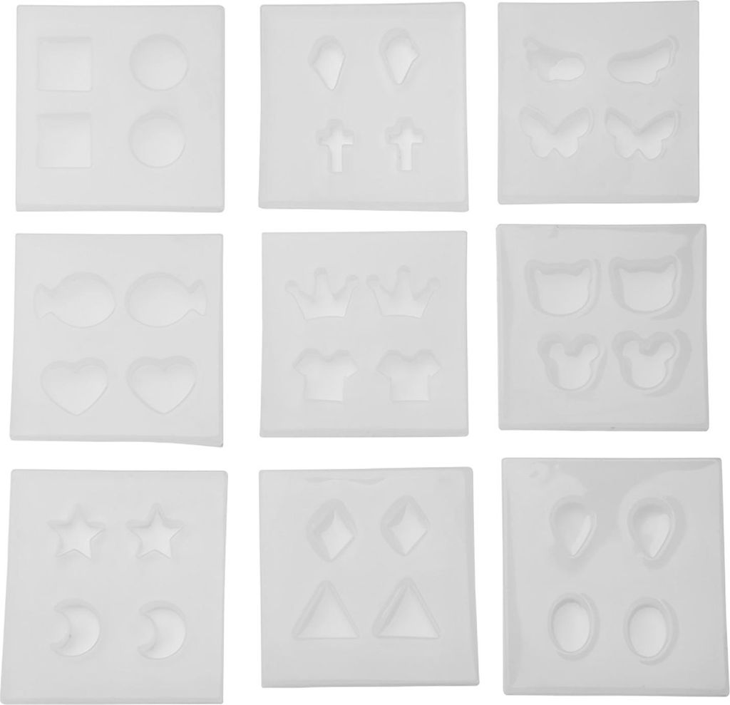 Damen-Anhängerform, -40–+230 °C, einfach herzustellendes Ohrringe-Form-Set, Silikon, einfache Bedienung, 9 Arten für die Werkstatt