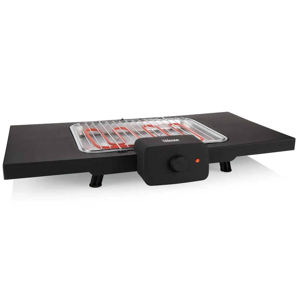 Grill barbecue électrique 2000W avec grande tablette et pied stable - 3