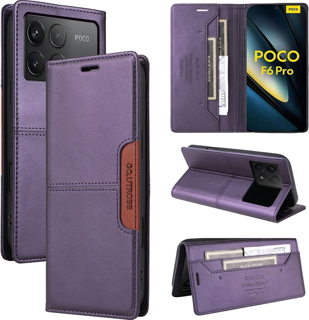 Custodia Protettiva Poco F6 Pro / Redmi K70 Pro | Wallet Flip Pelle