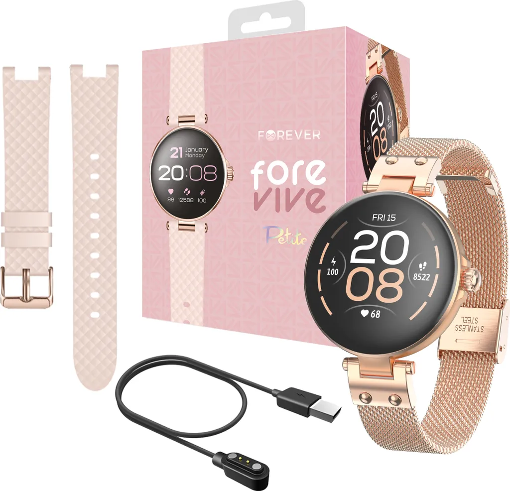 Smartwatch Forever SB-305 IP68: Precisione Medica e Display IPS 1.08" - 2