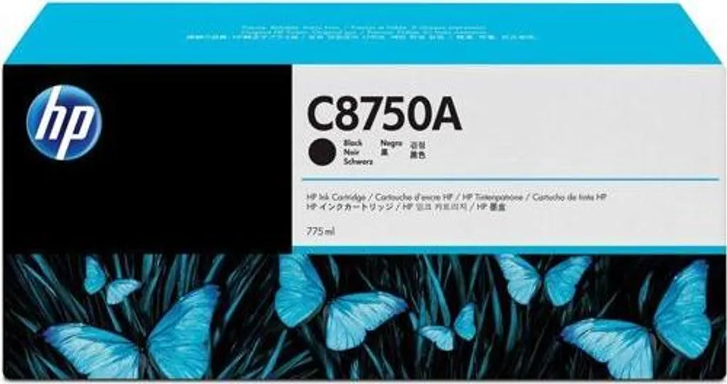 Cartouche d'encre noire HP C8750A haute capacité 775 ml pour DesignJet 4000