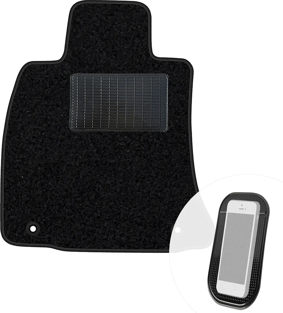 moto-MOLTICO tappetino conducente auto velours lato conducente tappetini auto nero tappetino conducente 1 pezzo adatto per Kia Stinger 4x4 dal 2017