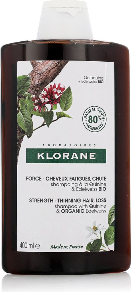Klorane Shampoo met Chinin en Edelweiss, 400 ml Productafbeelding 
