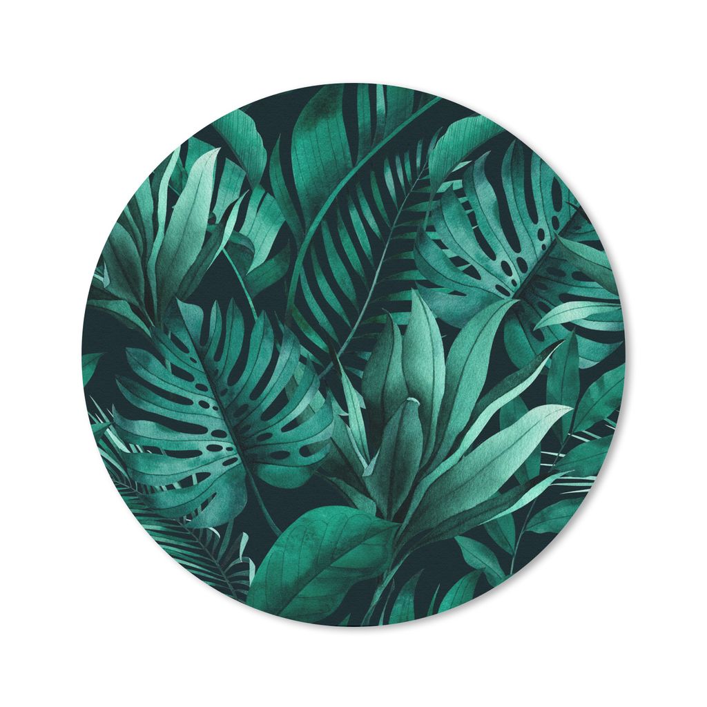 MuchoWow Mauspad Mousepad Dschungel - Pflanzen - Blatt - Junge - Mädchen - Kind 20x20 cm - Mousepads - Maus Mat - Pad - Mausunterlage - Schreibt...