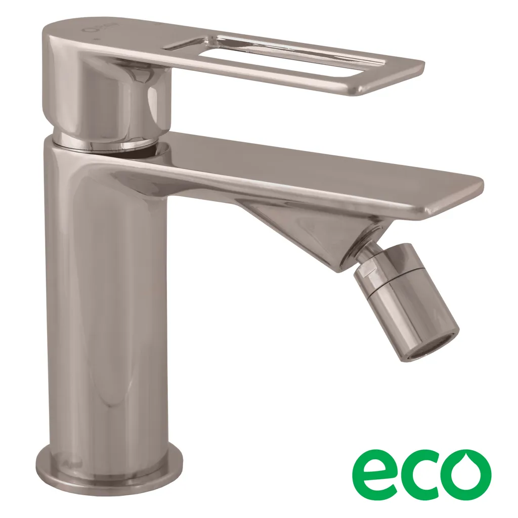 Slezák-RAV Miscelatore per bidet NIL - grigio metallo - lucido, Colore: GRIGIO METALLICO - lucido, Finitura superficiale: PVD, Dimensione: 3/8''