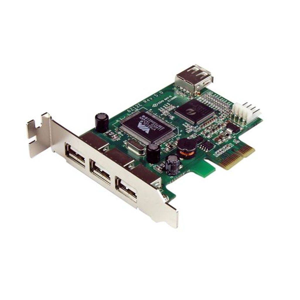 StarTech.com PCI Express 4 Port Hochgeschwindigkeits-USB 2.0-Karte PEXUSB4DP