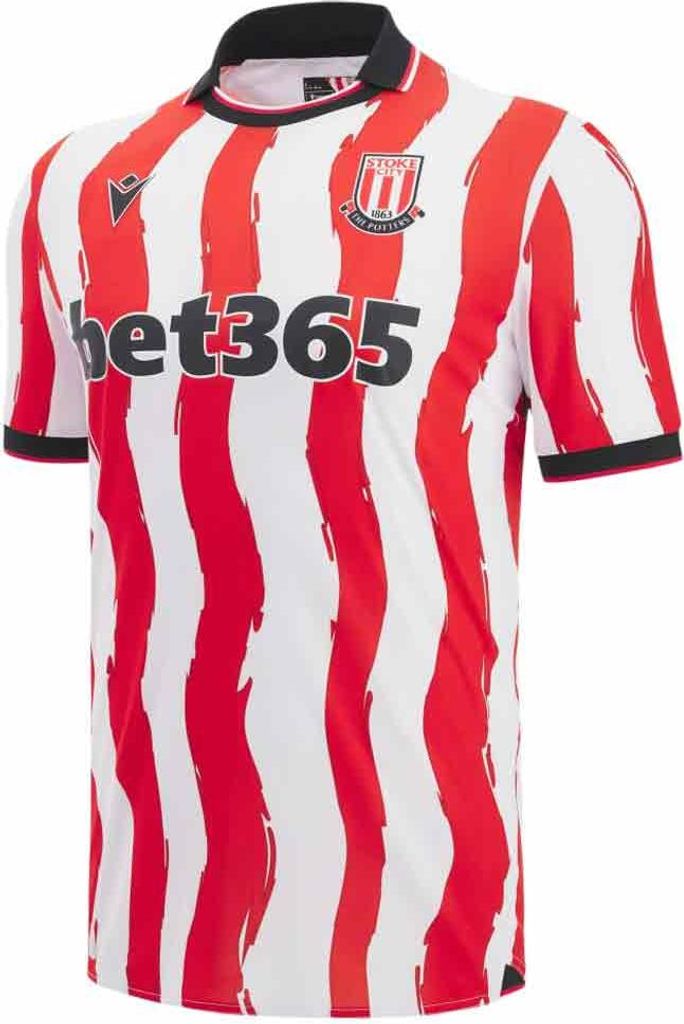 Macron Stoke City Fc 25/26 Heim Kurzarm-t-shirt Rot M Produktbild 