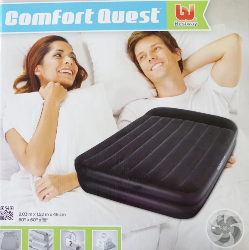 Matelas Gonflable d'Appoint pour Invités avec Pompe Électrique Rapide - 30