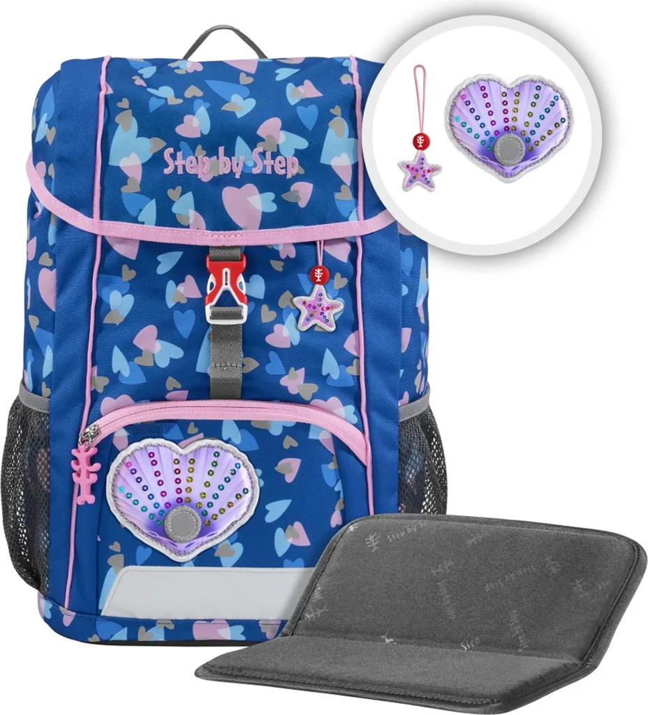 Sac à dos ergonomique et visible 13L Step by Step KID REFLECT bleu