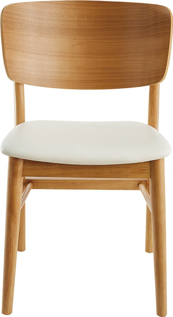 Miliboo - Stühle in Weiß und hellem Holz (2er-Set) SHELDON