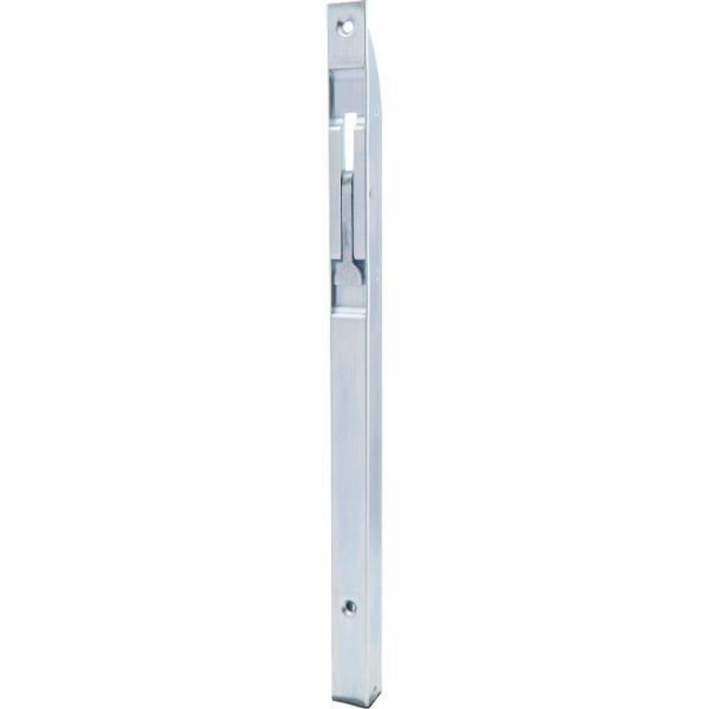 Türkantriegel U-Gehäuse mit Klapphebel. 300 x 18 x 17 mm, Hub 14,verzinkt silber