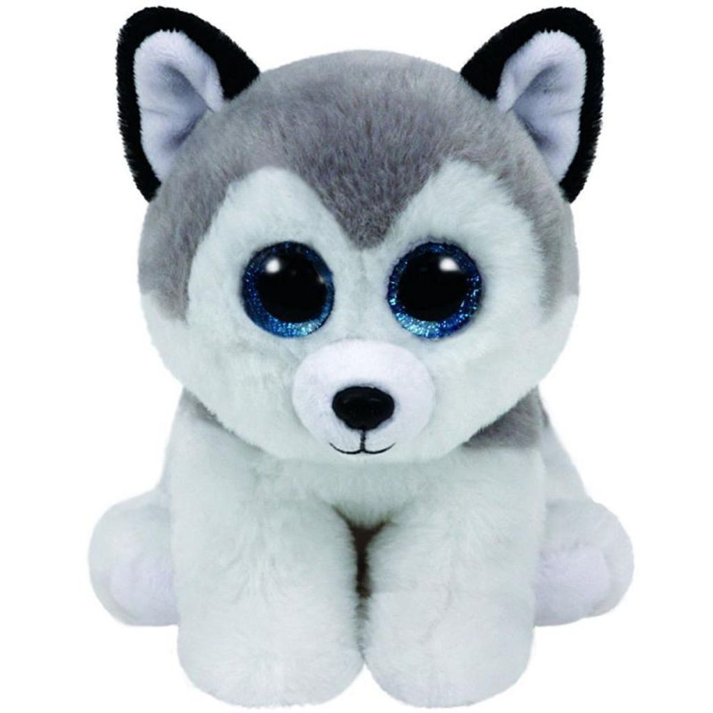 Ty pluszowy husky Buff z brokatowymi oczami, miękka zabawka Zdjęcie produktu 