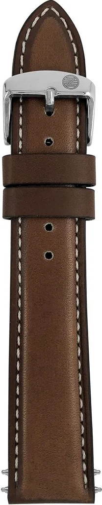 Bracelet montre cuir 20 mm Zeppelin anti irritation marron foncé