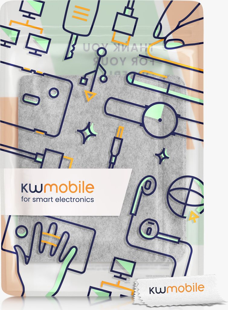 kwmobile Hülle kompatibel mit Tolino Vision 6 - Filz Stoff Produktbild 7