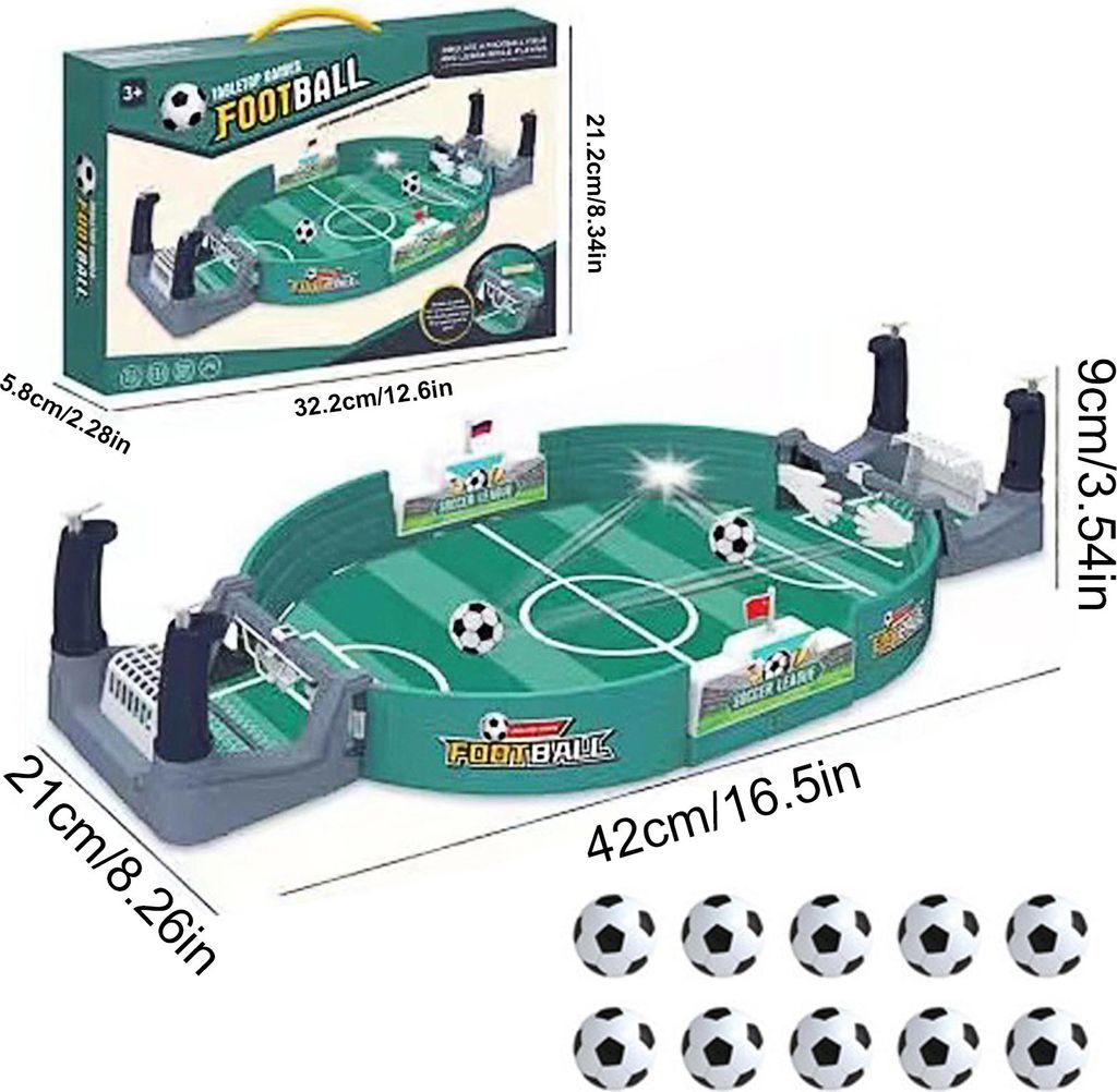 Stredne veľký stolný futbal - verzia Upgrade, 10 loptičiek, Obrázok produktu 