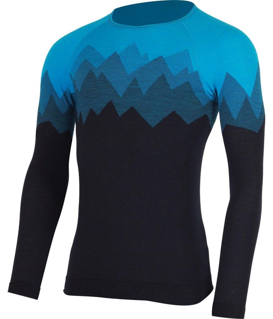 WELOR Herren nahtloses Merino-Langarmshirt