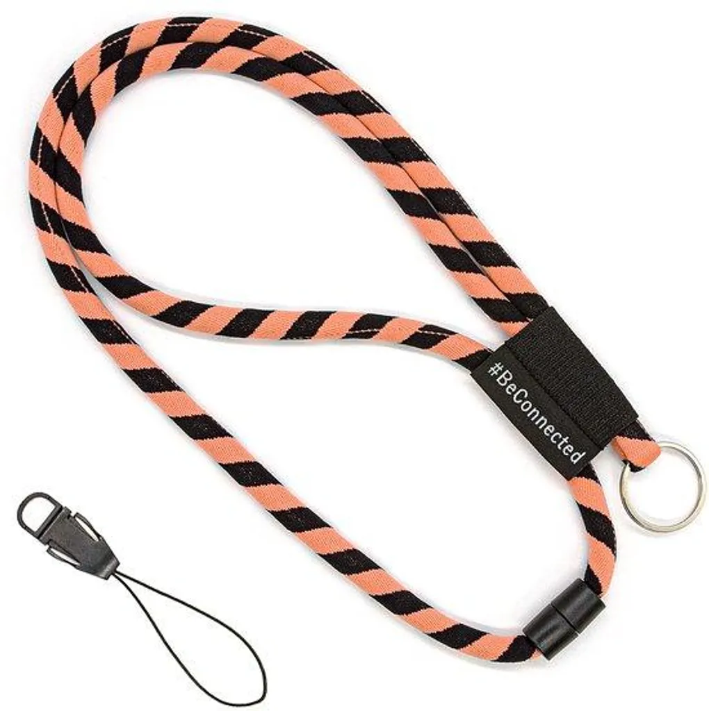 Cordon porte-badge noir 45 cm avec rupture de sécurité anti-étranglement