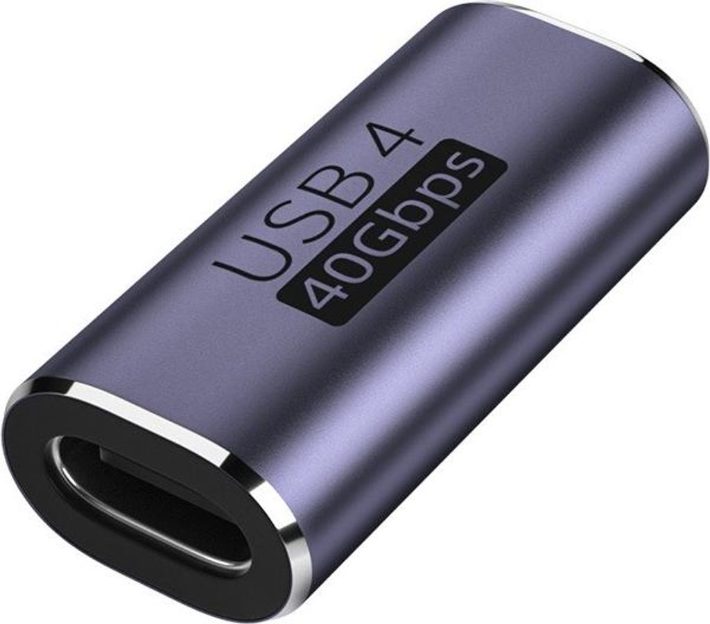 INF TYPE-C Buchse auf TYPE-C Buchse Adapter, Aluminium, 2 Stück