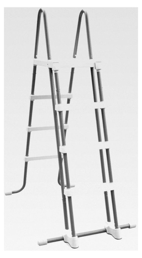 Leiter mit abnehmbaren Stufen für Pools, 121 cm, Grau