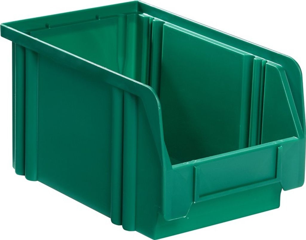 LA KA PE Sichtlagerkasten Größe 3 grün Länge 230 / 200 x Breite 140 x Höhe 130mm aus Polystyrol stapelbar - LK3