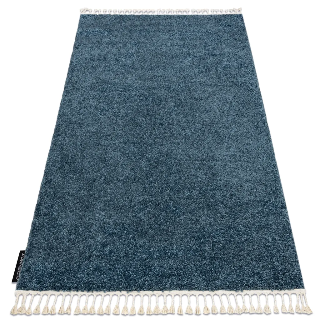 Tapis berbère bleu shaggy 180x270 cm : douceur et confort durable