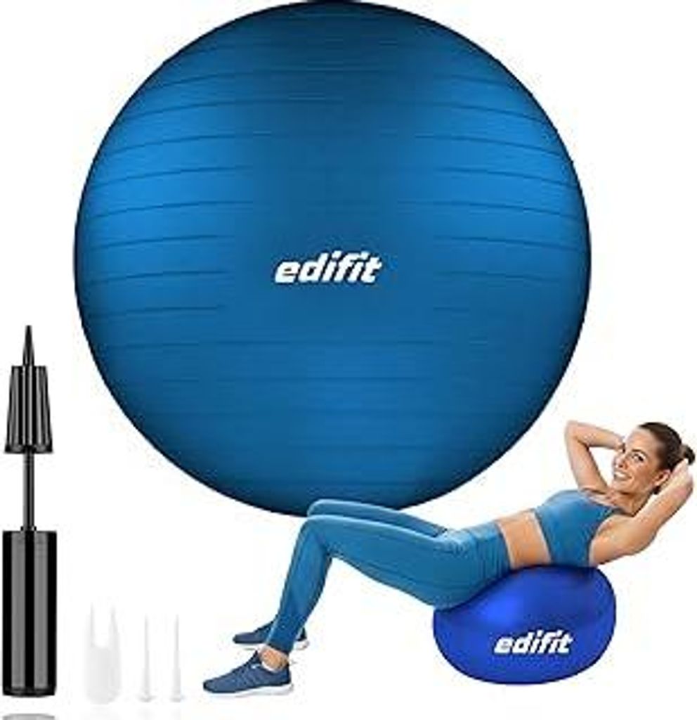 Gymnastikball, 55, 65 und 75, Pezziball, Einschließlich Inflator, Pilates Ball, Sitzball, Pilates, Yoga Ball, Gymnastik