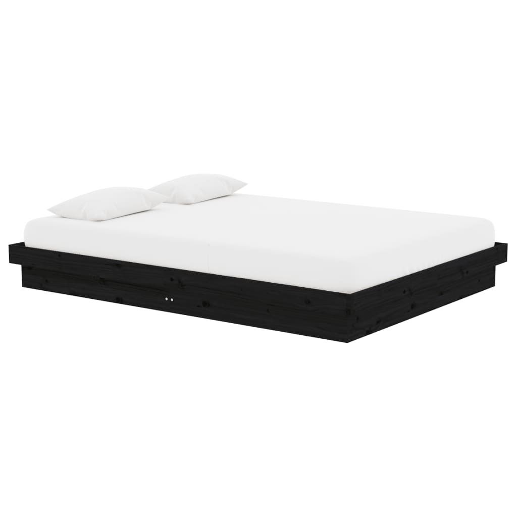 "im Sonderangebot"Massivholzbett - CLORIS - Doppelbett - Robust und langlebig - Schwarz 135x190 cm - Einfache Montage - - DEMöbel4523148