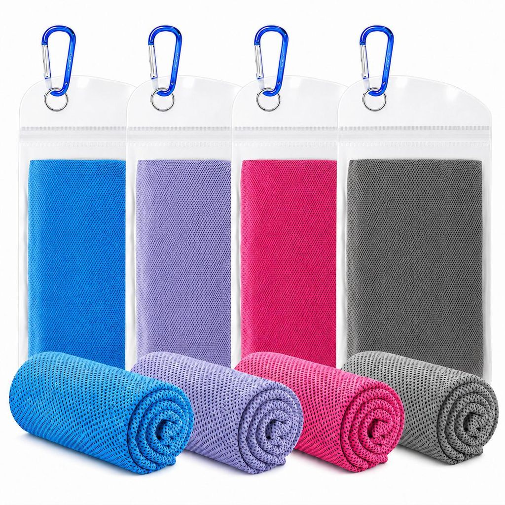 Kühlende Handtücher, 4er Set Kühlendes Sporthandtuch für Produktbild 