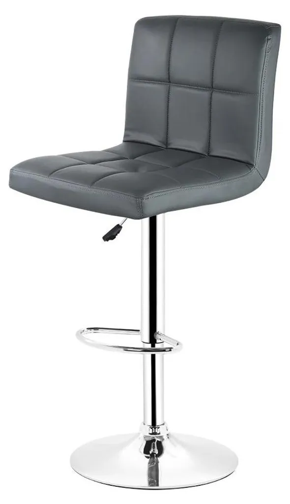 Tabouret de bar gris réglable lot de 2 pour assise stable et confortable