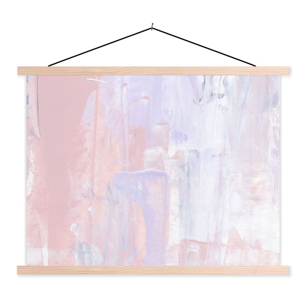 MuchoWow Textilposter Farbe - Pastell - Gestaltung 60x45 cm mit holzfarbenen Rahmen - Bild