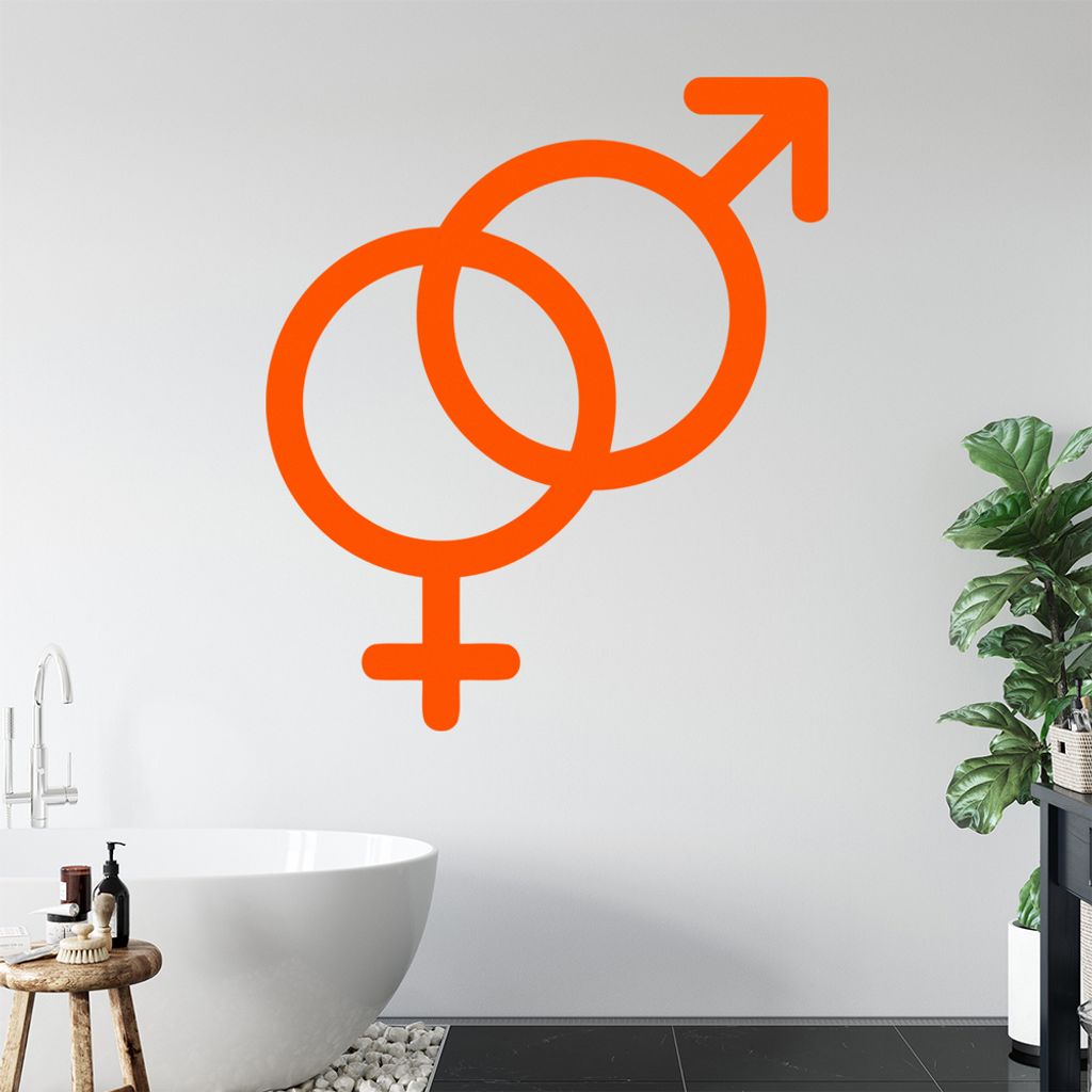 Männlich Weiblich Geschlecht Wandtattoo Wandaufkleber Wall Sticker - Dekoration, Küche, Wohnzimmer, Schlafzimmer, Badezimmer