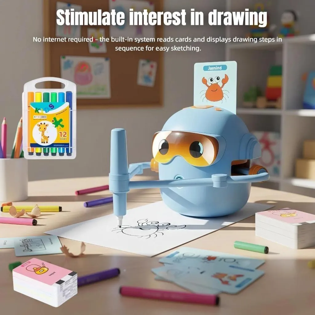 Robot de dessin interactif à commande vocale et 100 modèles - 10