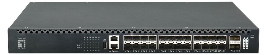 LevelOne XQS-3126, Riadený, L3, Inštalácia do Racku Obrázok produktu 