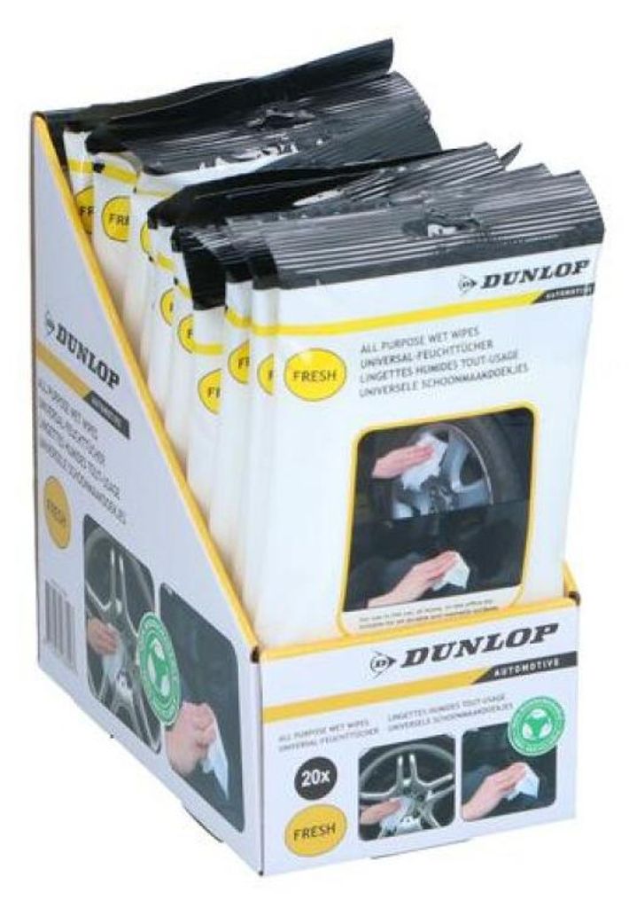 Feuchte Reinigungstücher für Felgen, 20 Stück, Dunlop Produktbild 