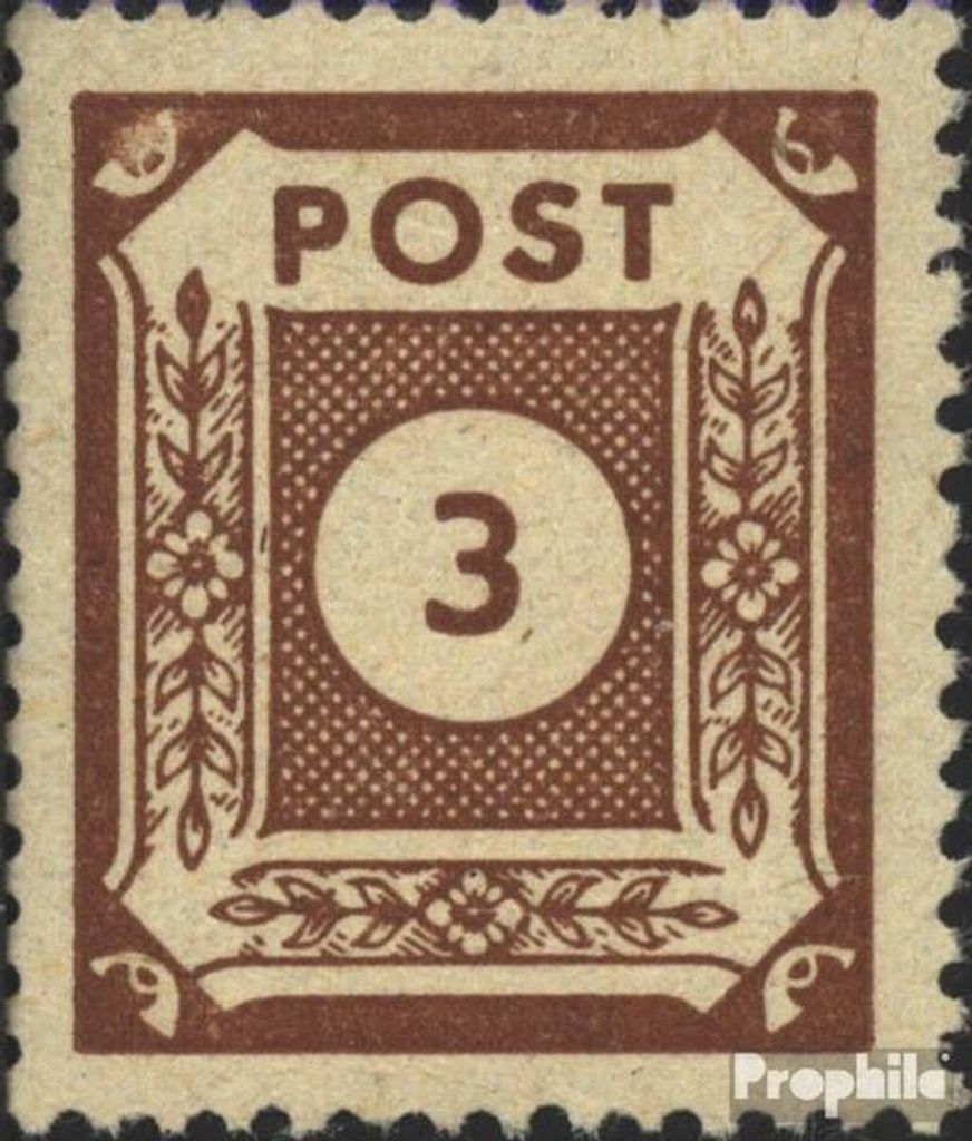Briefmarken Sowjetische Zone (All.Bes.) 1945 Mi 56b postfrisch Ziffernserie