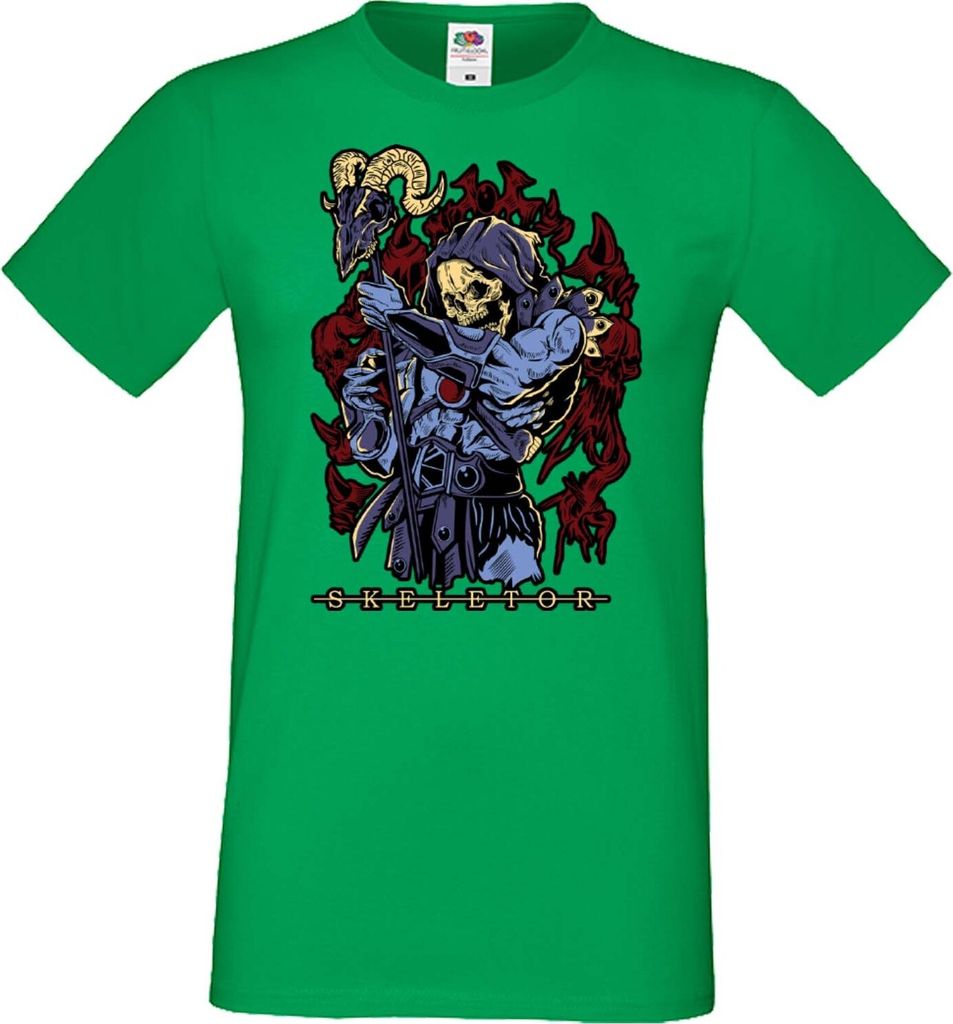 Herren T-Shirt Anime Manga Masters Of The Universe Skeletor Skeletor, Man XL / Grün