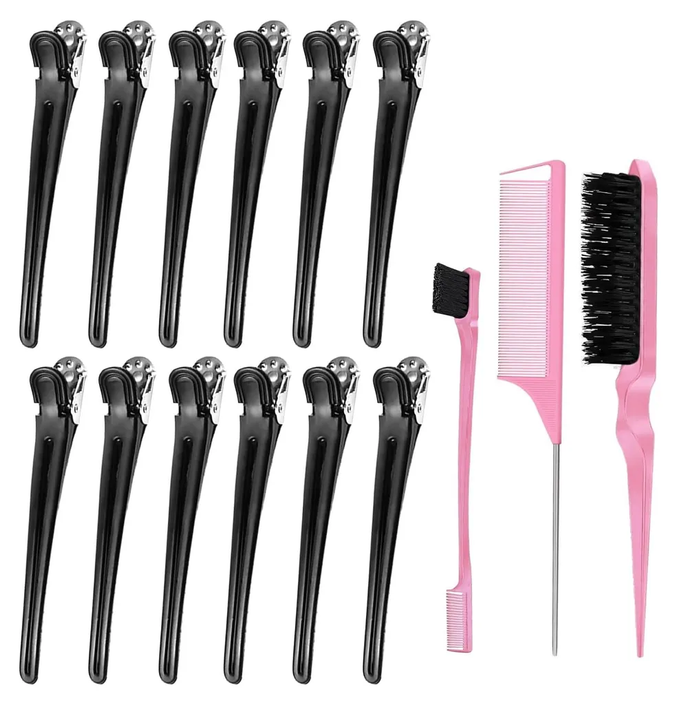 Pinces à cheveux pour coiffage et coupe lot de 12 idéal pour le brushing
