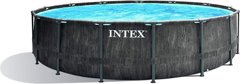 INTEX 26742GN - Greywood Prism Frame Pool (457x122cm) Gartenpool Aufstellpool