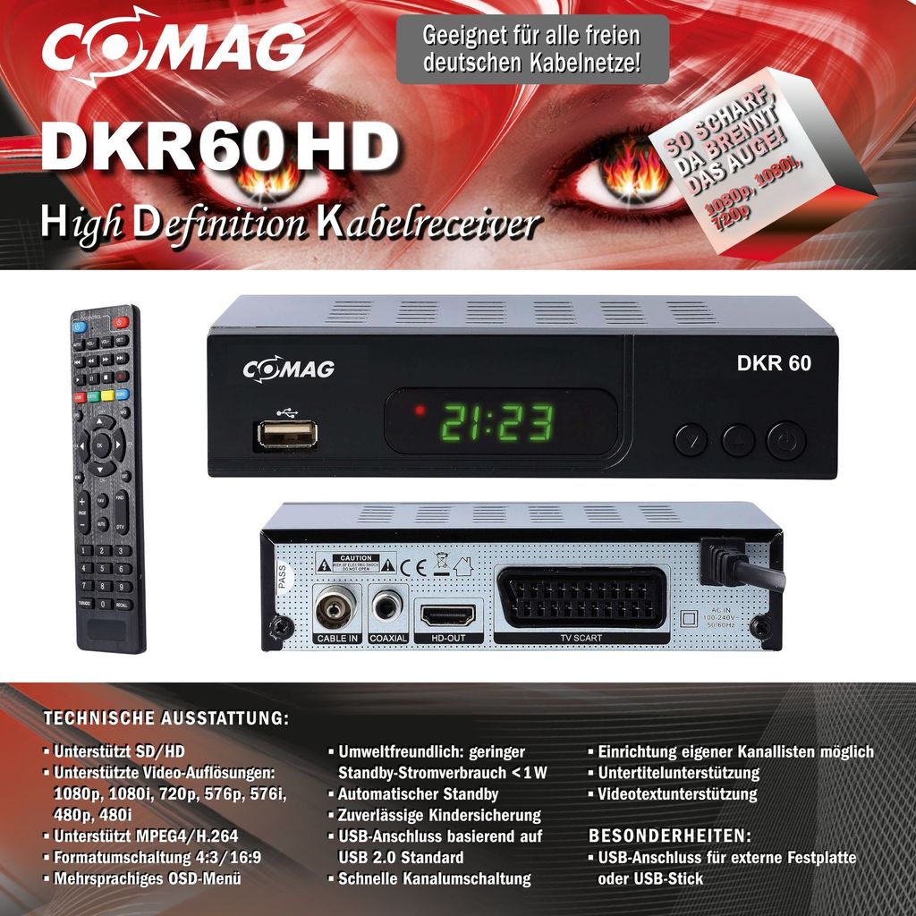 Comag Dkr 60 Hd Kabel Receiver Bedienungsanleitung Comag HD Kabel-Receiver DKR 60 Kabelreceiver | Kaufland.de