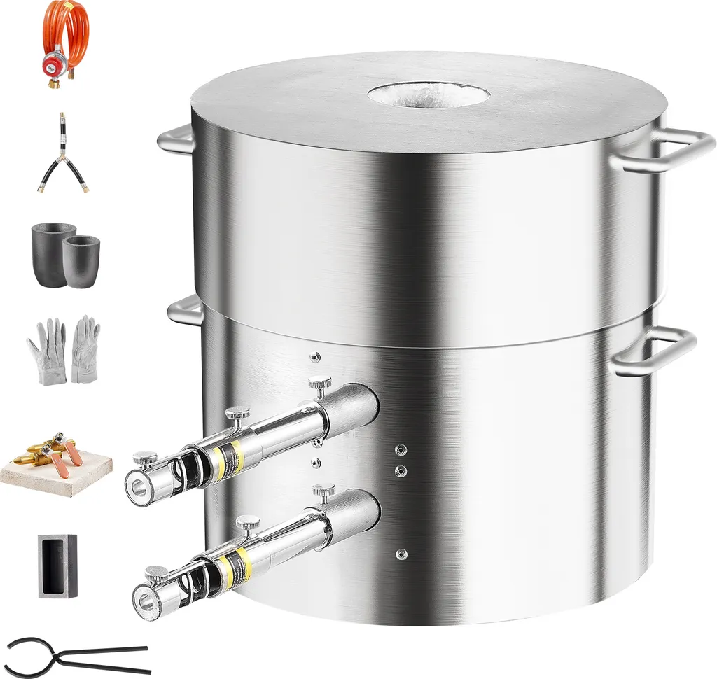 Four de fusion de métaux au gaz propane 16 kg kit complet avec pinces