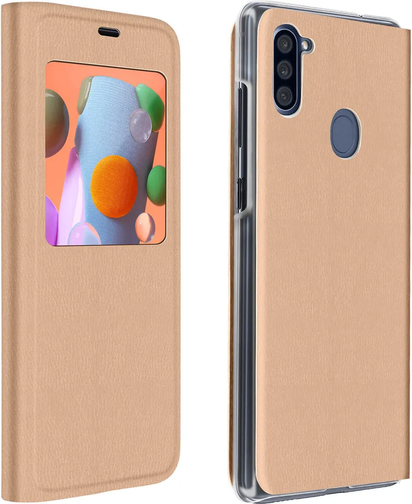 Recensione Custodia Flip Samsung A11 Oro | Finestra e Portacarte