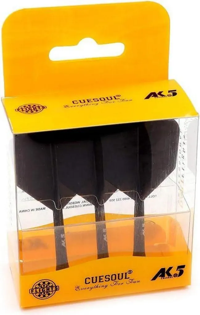 CUESOUL Jeu de fléchettes intégré : 3 pièces volants standard Schwarz