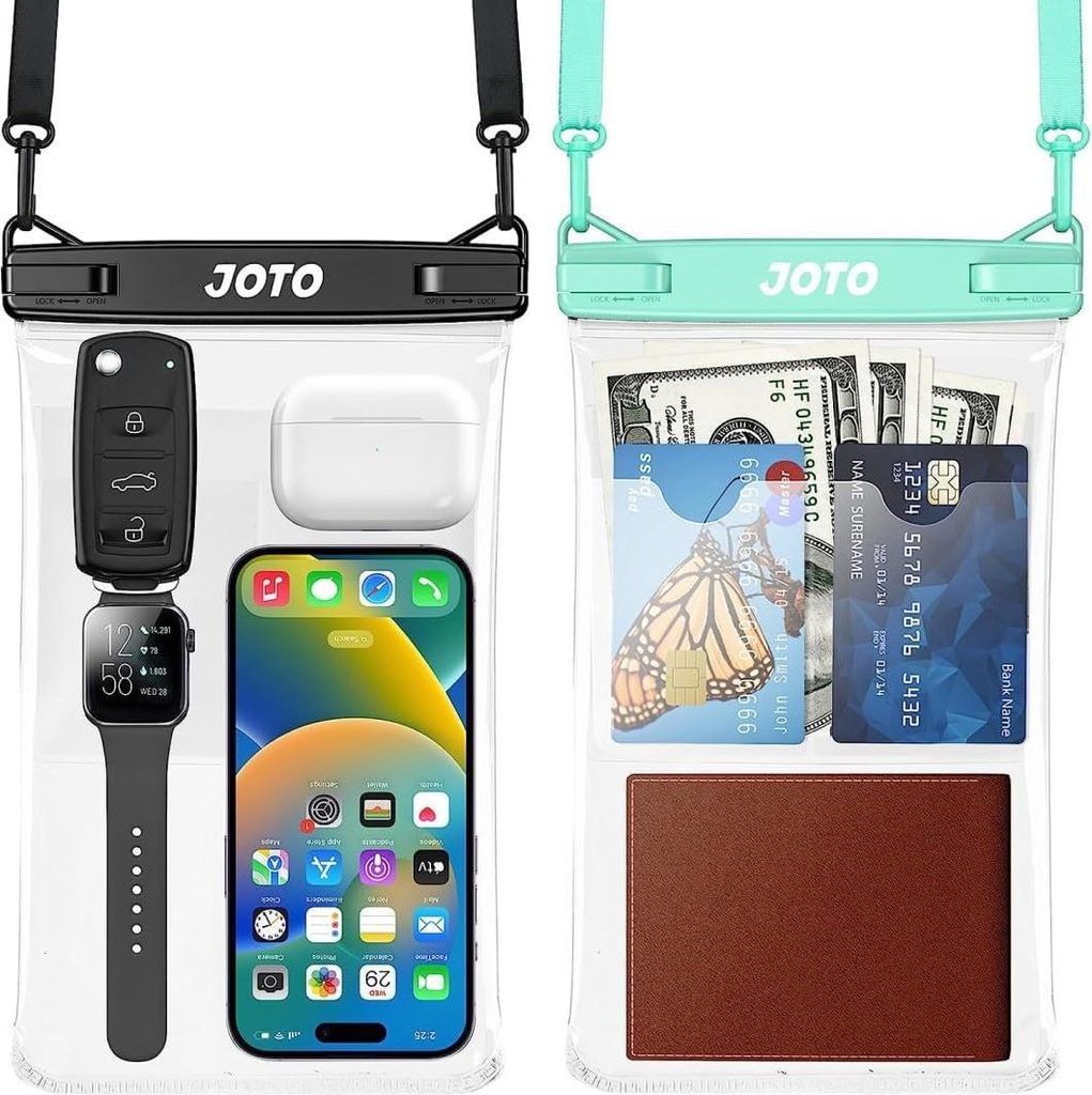 Wasserdichtes Telefonetui IPX8 Big Dry Bag Unterwasser Telefon mit Lanyard für iPhone 15 14 13 Pro Max Galaxy S24 Ultra S23 S22 Wasserdichte Geldb...
